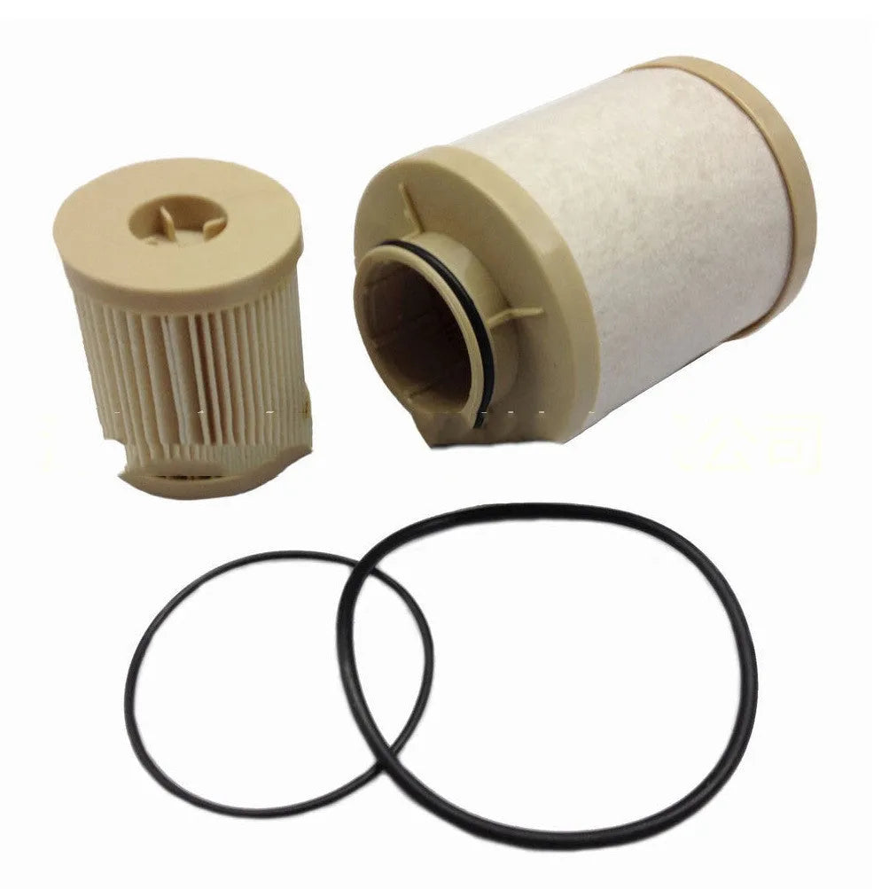 FD4616 diesel fuel filter for Ford F350 F550 F750 Super Duty trucks showing dimensions