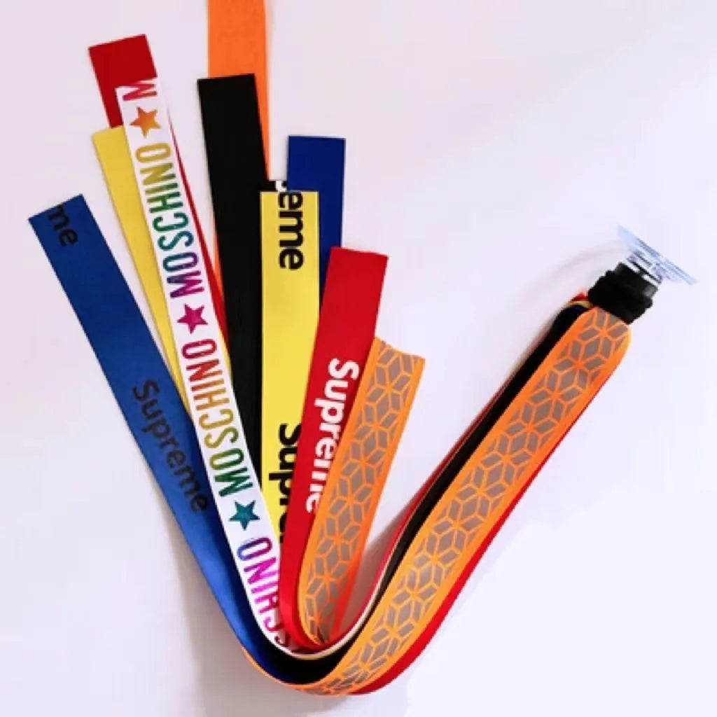 Decorative ribbon streamer for a child's ski or skating helmet in various colour options.