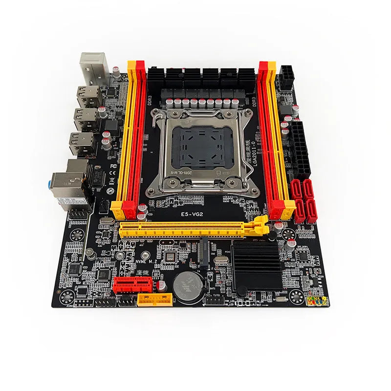 X79-VG2 desktop computer motherboard with LGA 2011 CPU socket and PCI Express slot.