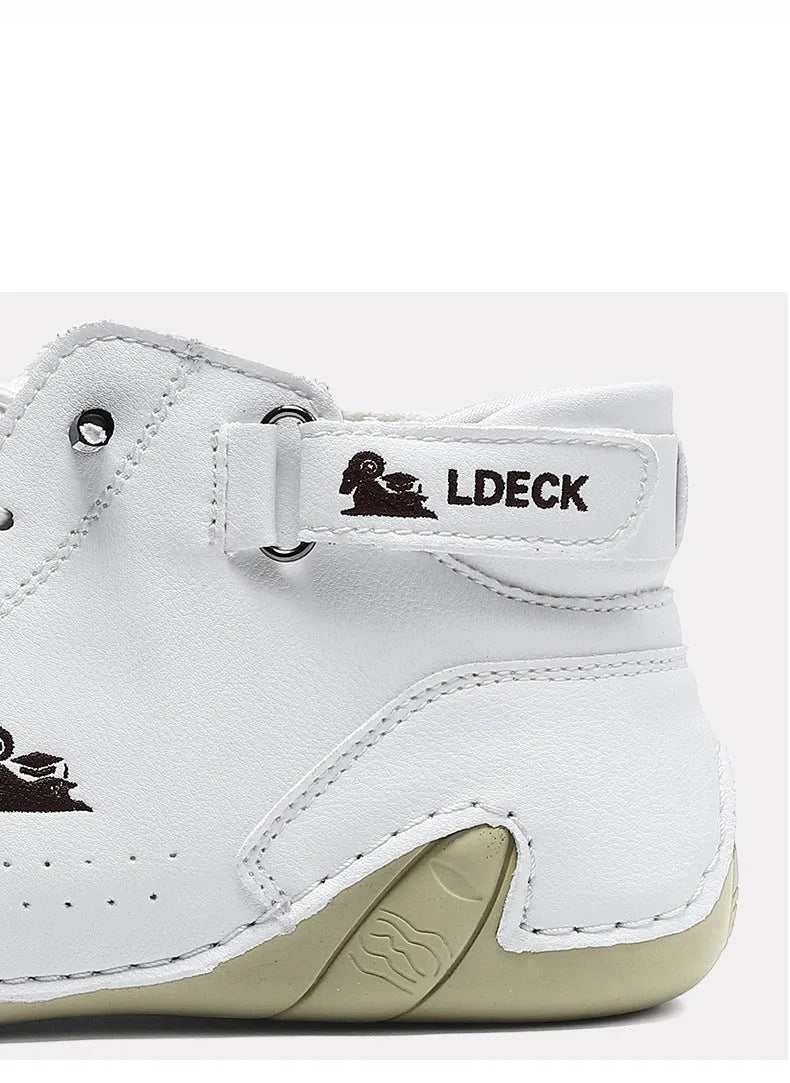 High top octopus men's shoes in khaki colour with rubber sole and microfiber upper