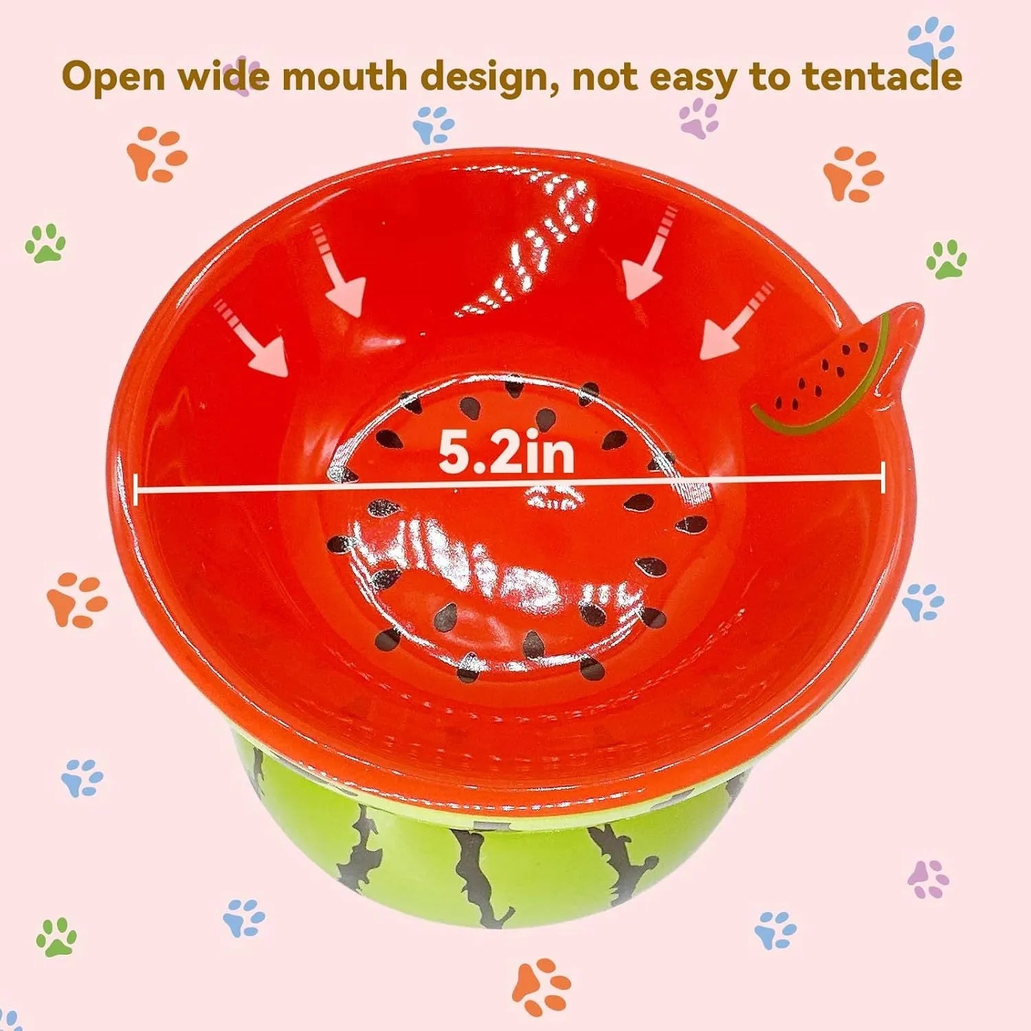 Ceramic elevated cat bowl in orange colour with tilted wide dish design.
