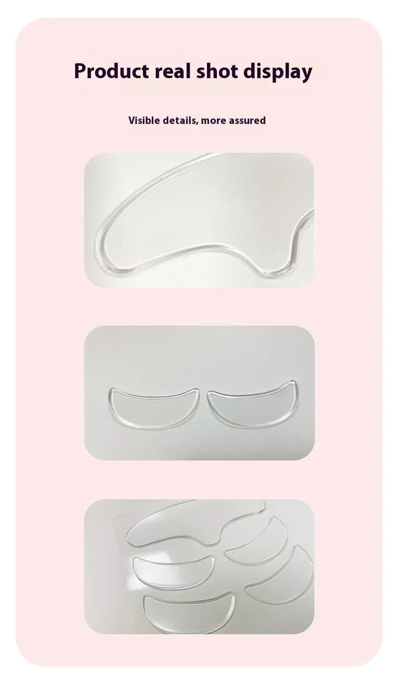 Silicone anti-wrinkle facial stickers 5-piece set for wrinkle removal and prevention