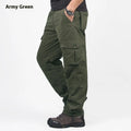 Men's cotton overalls with wool lining in loose straight-leg design