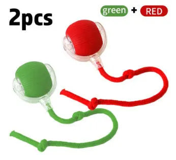 Self-moving silicone cat rolling ball toy in multiple colour options