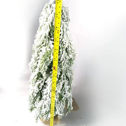 24 inch artificial Christmas tree sprayer with lights on desktop
