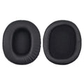 Two black soft PU leather protective covers for Sony MDR-1R headphones.