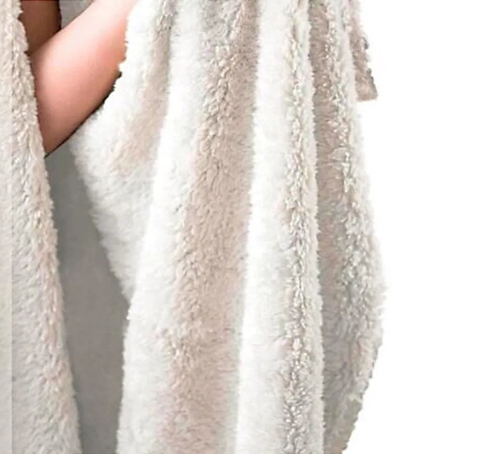 Round shape flannel burrito blanket with food-themed printing showing coral fleece texture