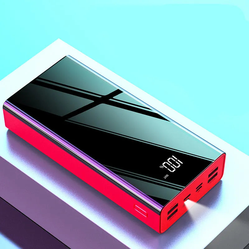 40000 mAh power bank with LCD display in Chinese red and black colours
