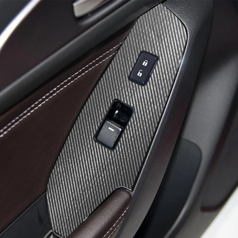 TPU protective film set of 4 pieces for car door control panels in multiple colour variations