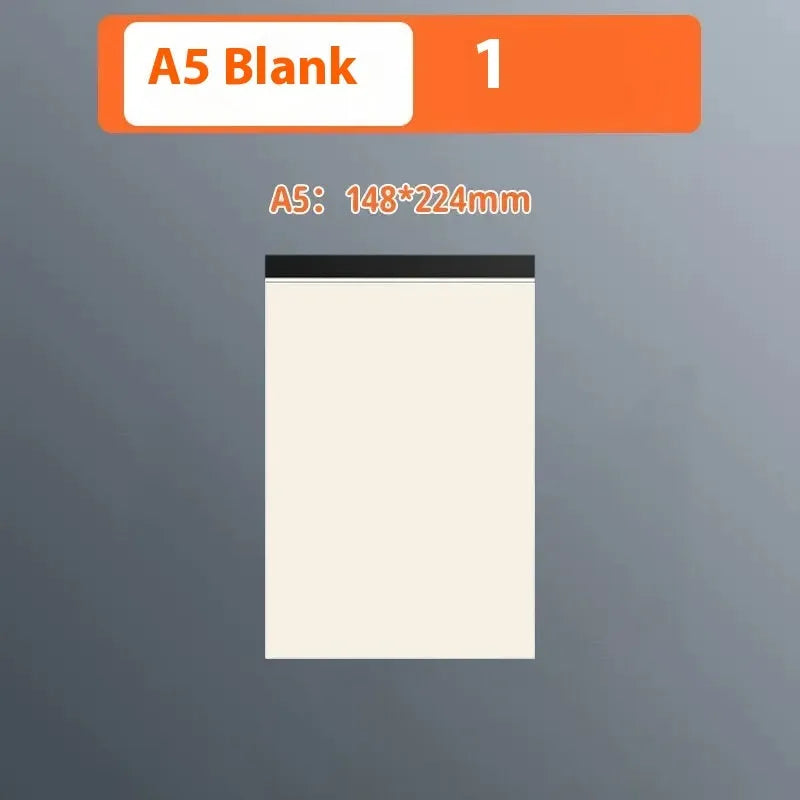A5, B5 and A4 tearable writing pads with 80 sheets in line, grid and blank page options