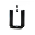 Black plastic U-shaped mobile phone clip holder for mounting to hoses and poles
