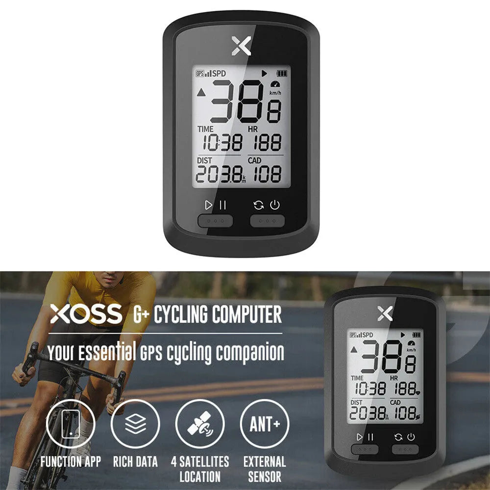 Black waterproof plastic sports stopwatch with a wrist strap for cycling and running.