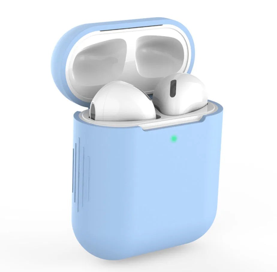 Silicone protective cover for AirPods 2 wireless headset charging case in multiple colour options