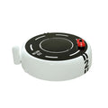 Round solar-powered car perfume decoration with light sense model in black, red, or white colours
