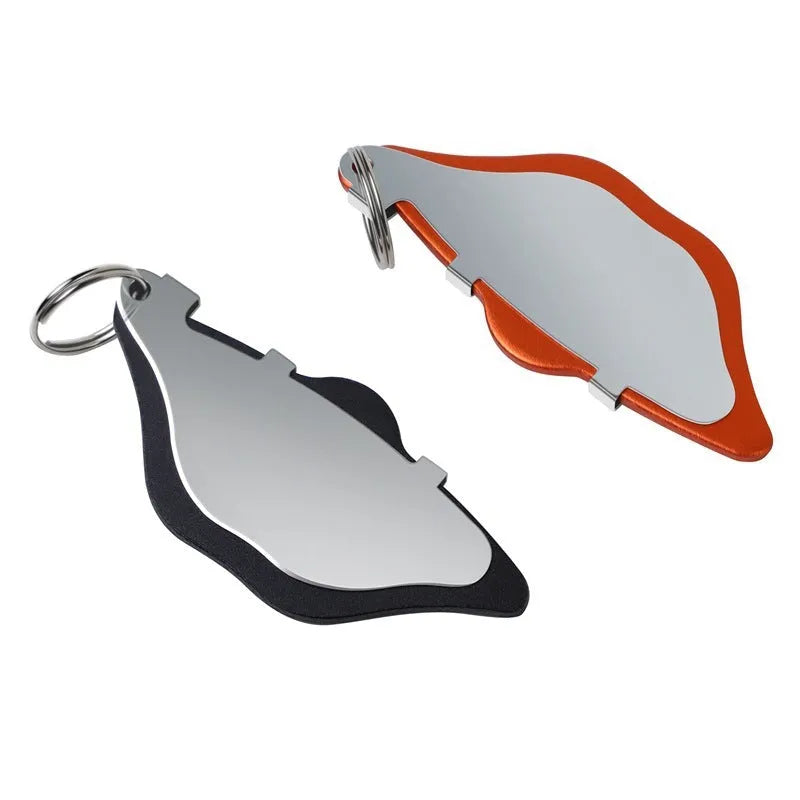 Black and orange mountain bike disc brake linings with adjustment flap