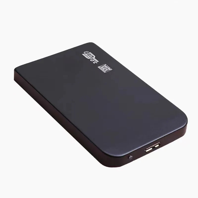 USB 3.0 solid state mobile hard disk with metal case in black, blue, red, or silver colour options.
