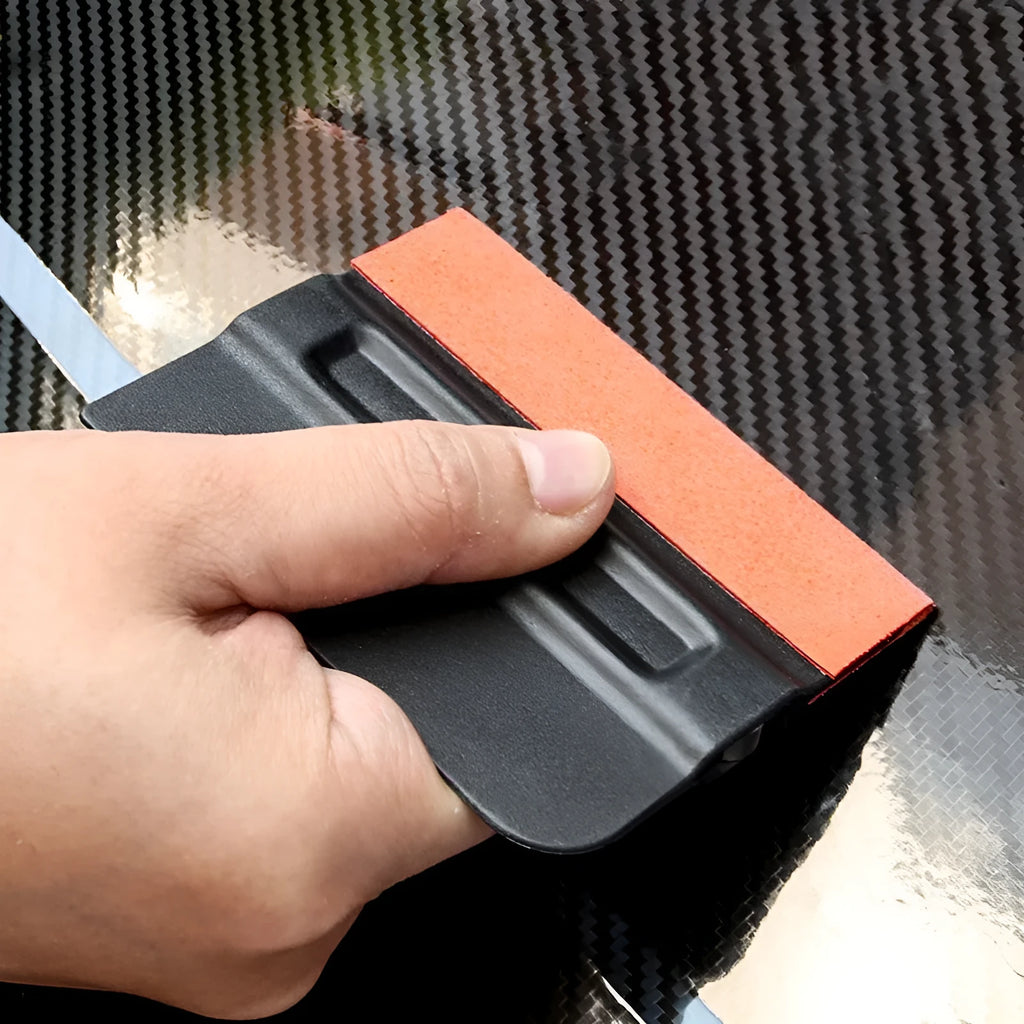 Car film scraper tool with ABS body and four scraping material options for vehicle wrap application