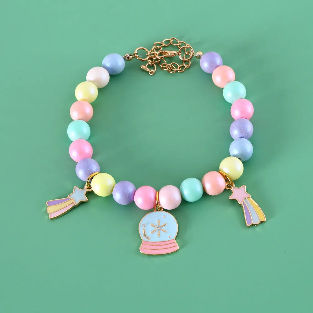 Adjustable pet headdress collar set in macaron colours with three sizing options