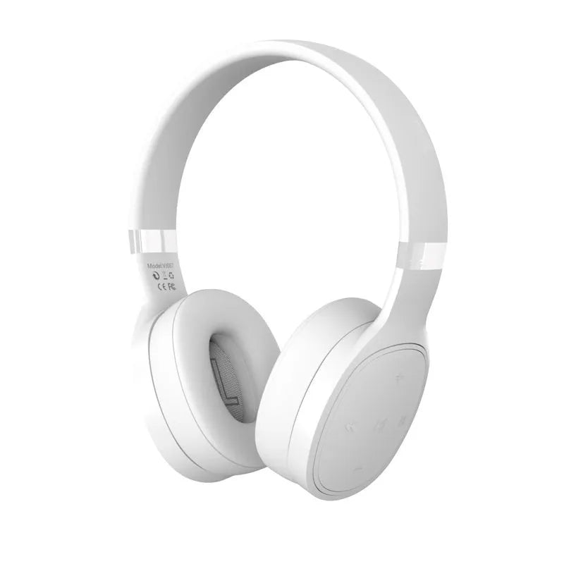 Folding wireless Bluetooth sports headset in black, white, grey, or blue colours with 40mm speakers