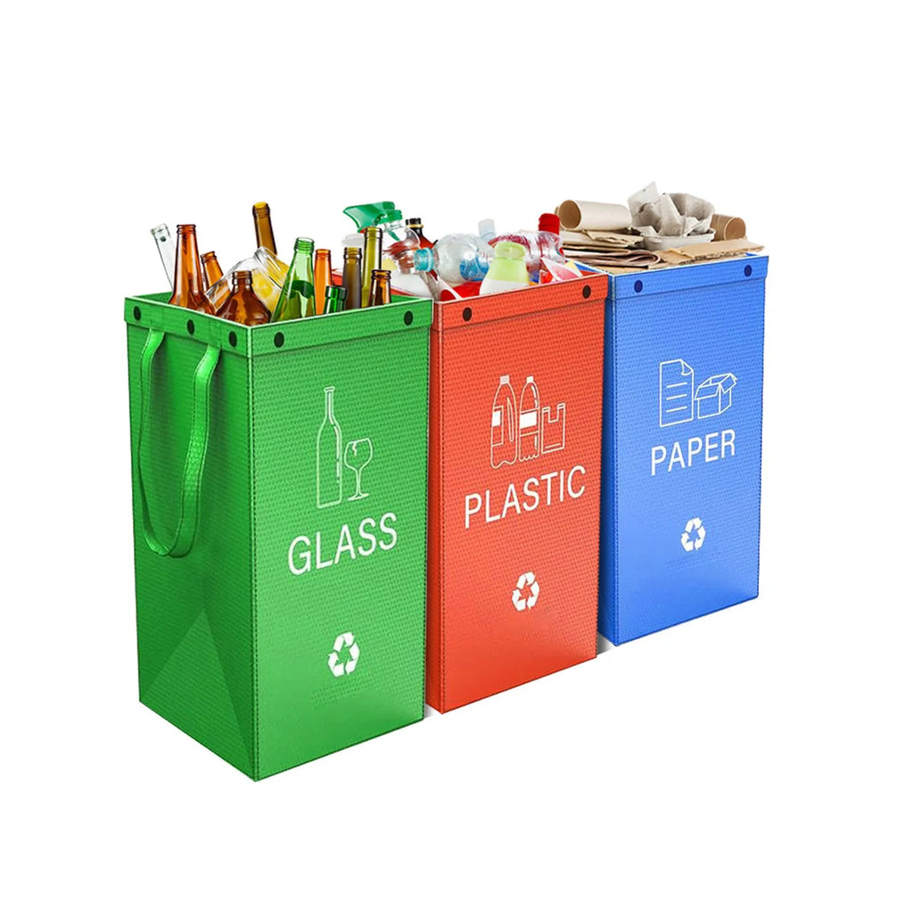 Plastic 40-litre capacity household waste bin with clean bag design for recycling organisation