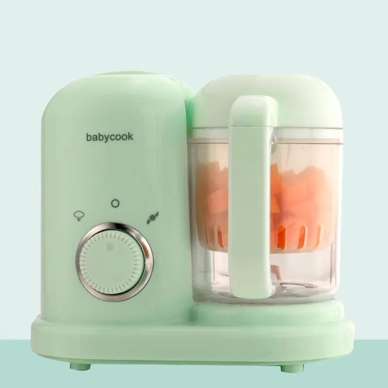 Green and pink baby food processor with steamer and blender functions, 10 litre capacity
