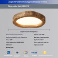 Wood grain finish Chinese style round ceiling lamp in three diameter sizes