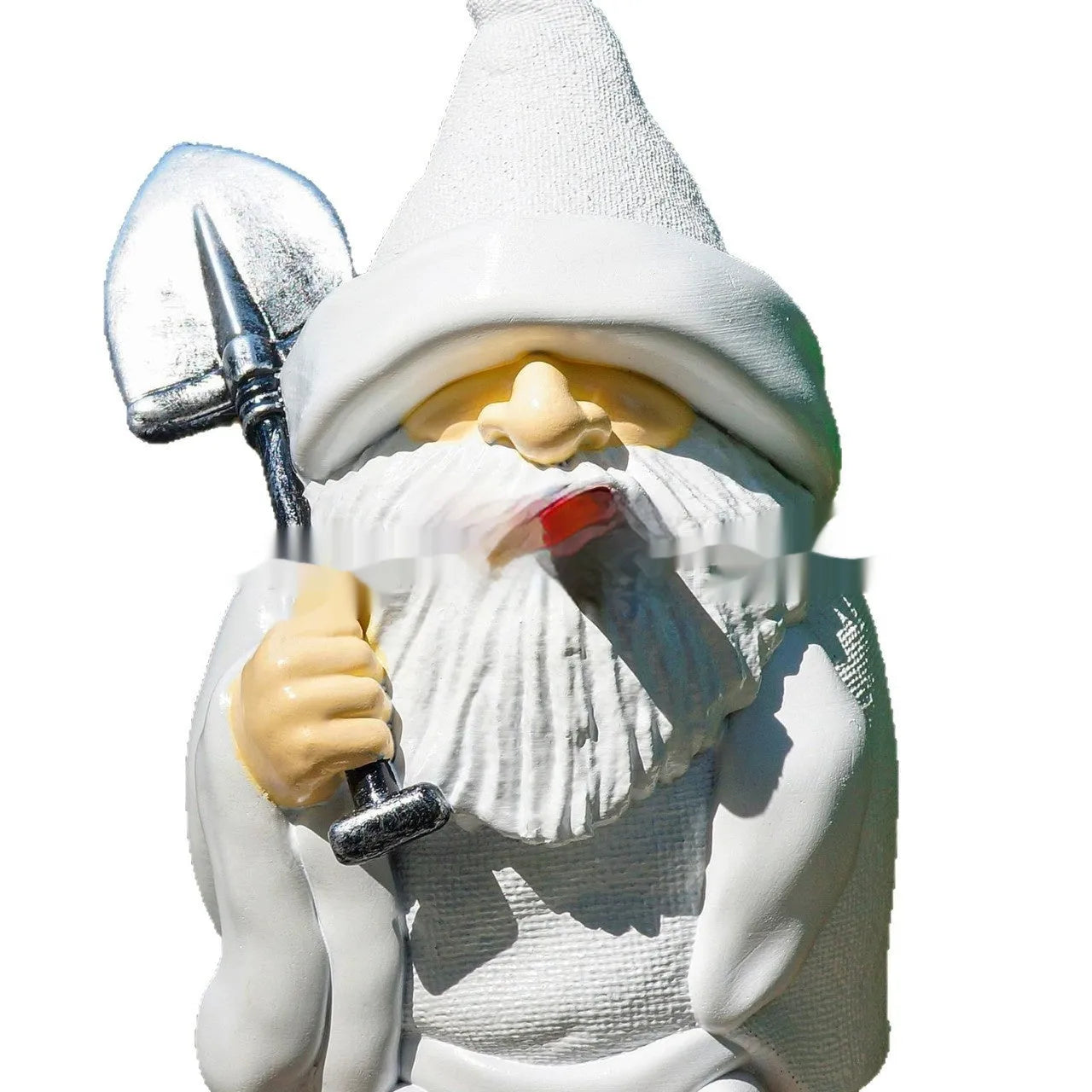 Christmas garden smoking shovel dwarf resin craft ornament for outdoor decoration