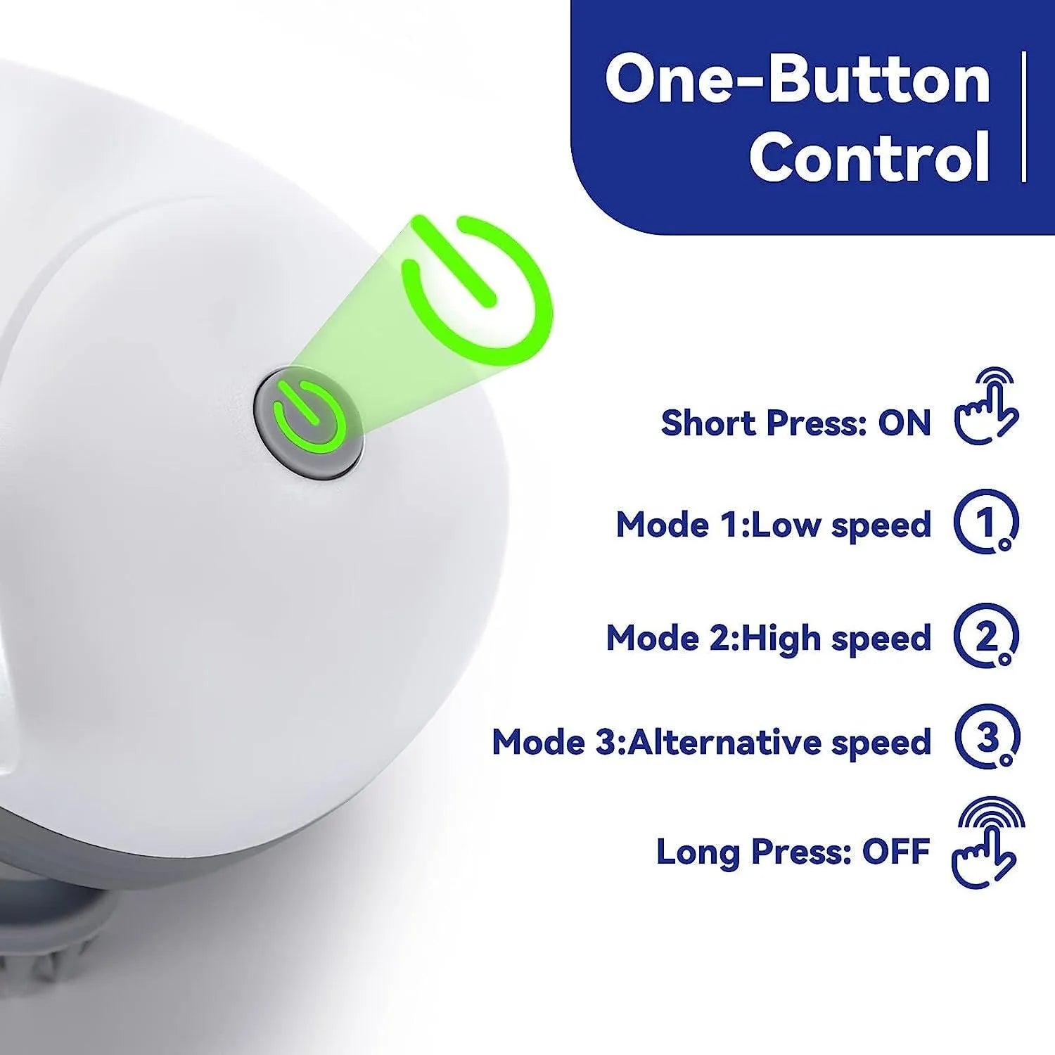 Blue electric pet massager with four rotating heads for cat and dog muscle relief