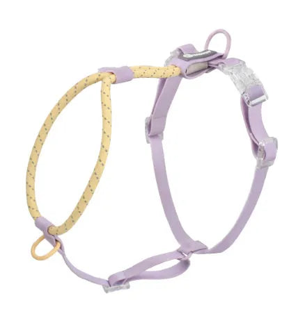Solid colour PVC dog hand holding rope leash, 120cm long, in dark red purple yellow or taoyao green.