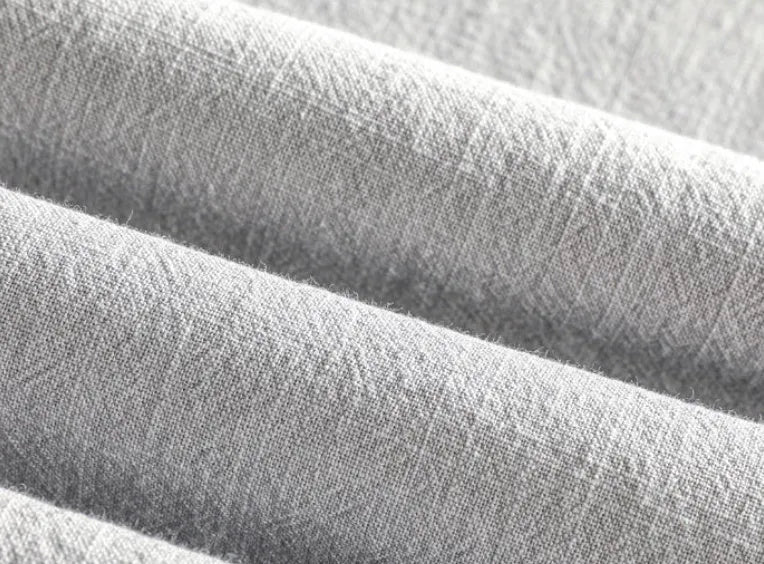 Men's loose fit linen cotton blend casual shirt in solid colours