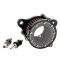 Harley Davidson CNC aluminium retro air filter with glass top for 883 1200 48 models
