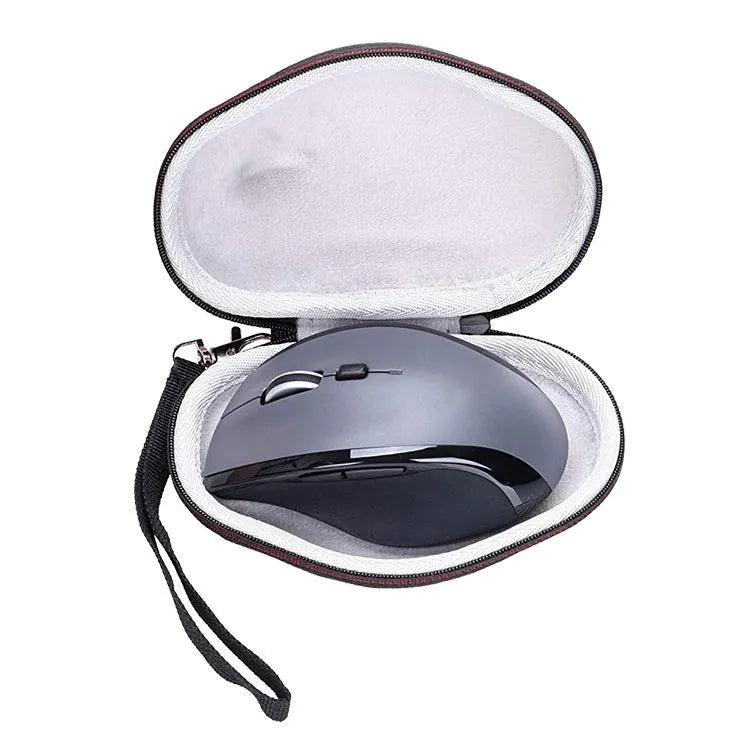 Black mouse protection sleeve for Logitech M720 with internal grey padding and shockproof design