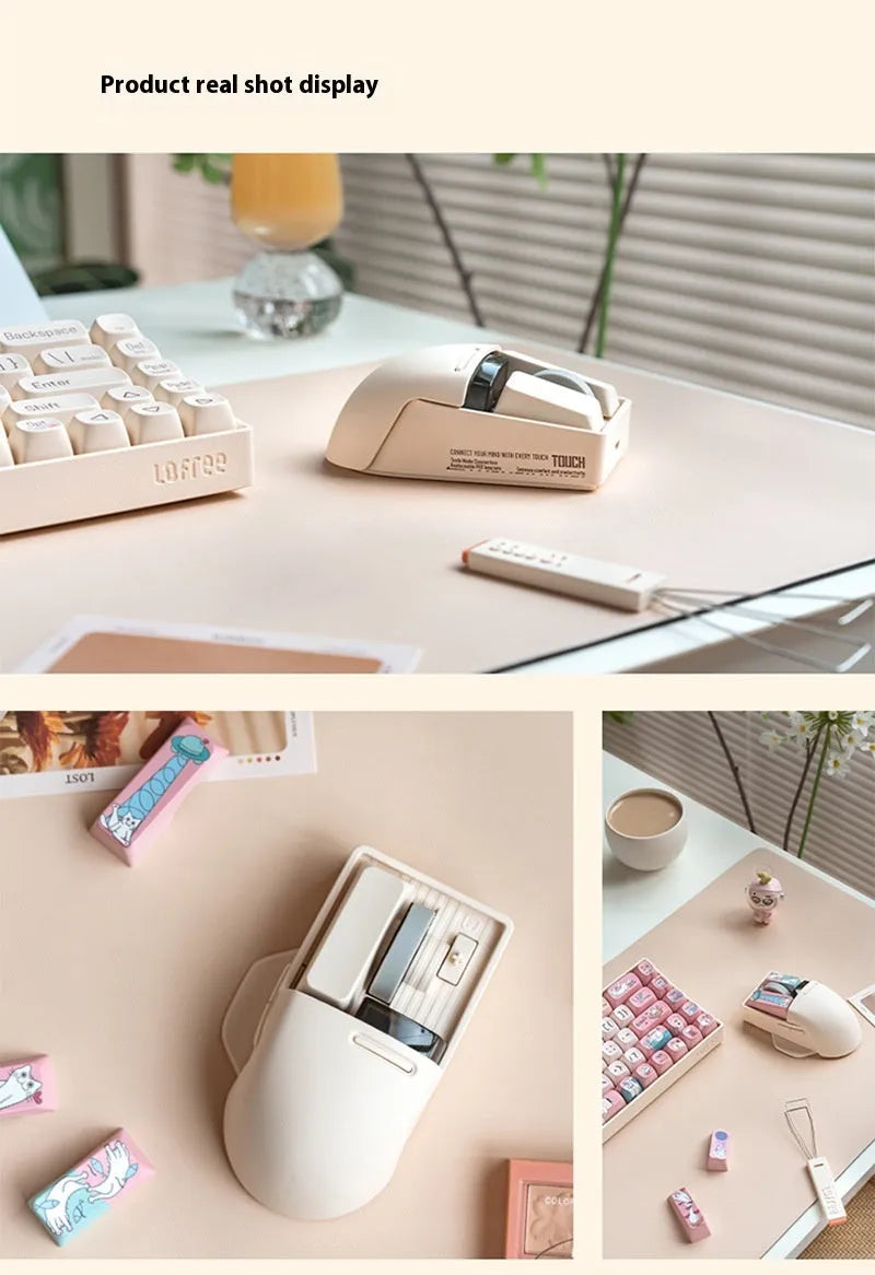 Xiaoqiao wireless computer mouse with 7 buttons and four-way roller in standard 100-120mm ergonomic design