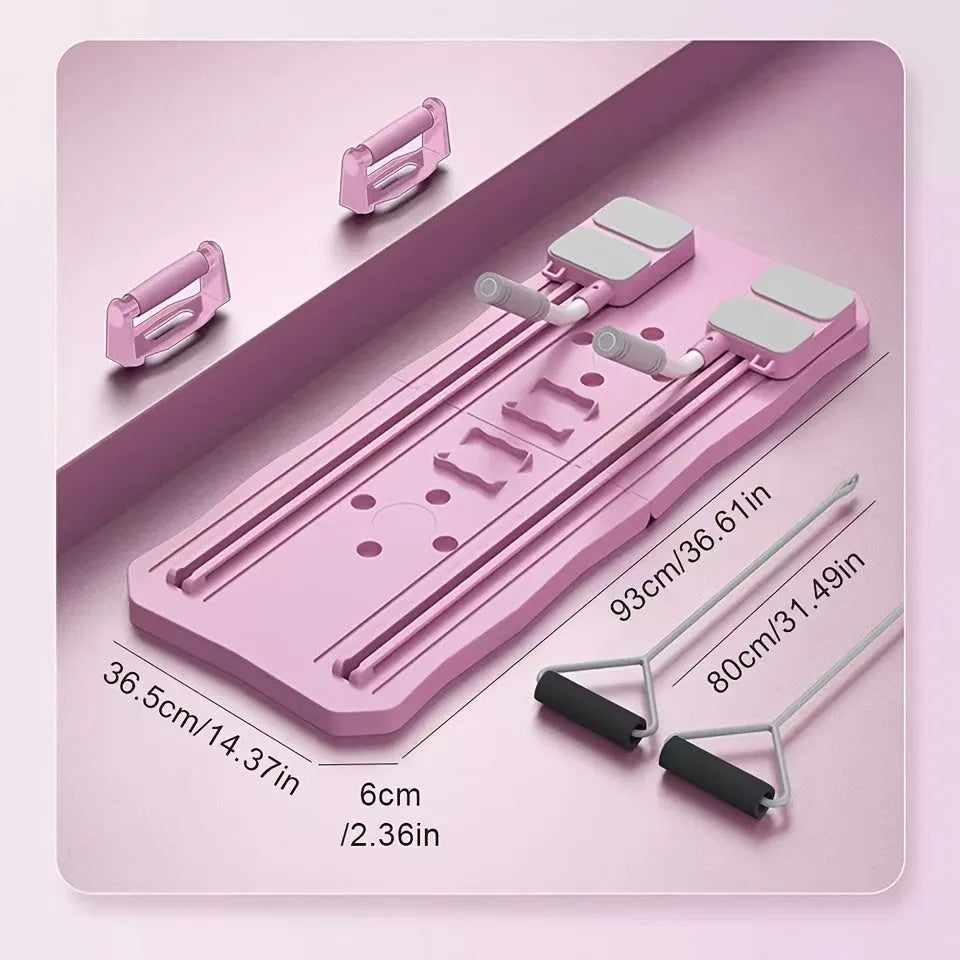 Multifunctional supine board wheel fitness equipment in pink and blue colour options