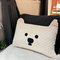 Grey Schnauzer or white West Highland Terrier printed dog pillow cushion measuring 50x35cm