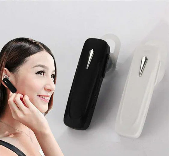 M163 black and white Bluetooth car headset for hands-free calling and music control