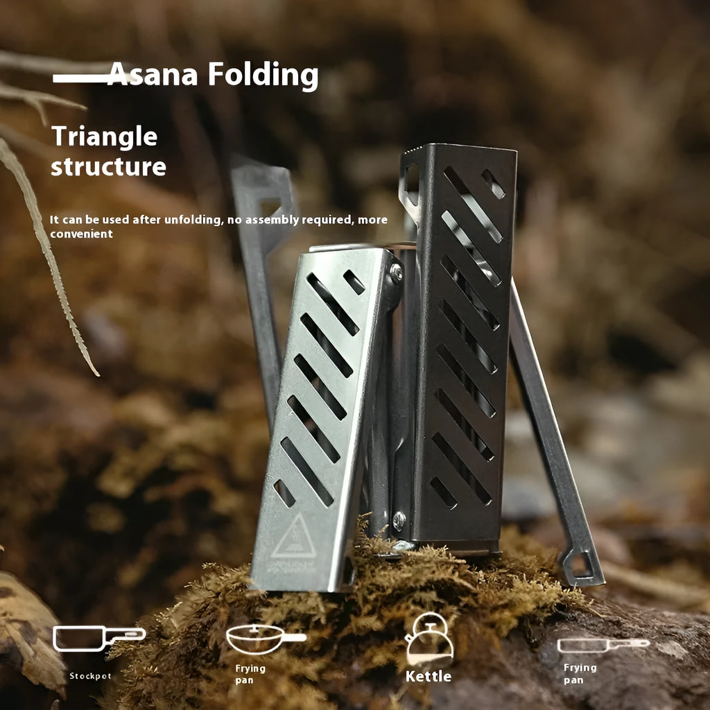 Hexagon alcohol stove in black or silver with foldable design for outdoor camping