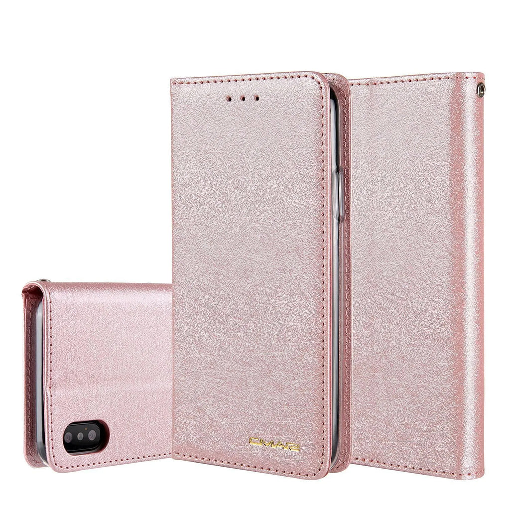 PU leather flip phone case for Apple iPhone with card storage pocket in multiple colour options