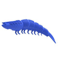 Blue cat toothbrush chew toy with hard rubber construction for dental care play