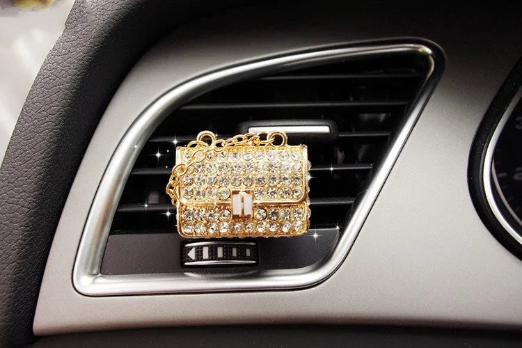 Cartoon car air vent fragrance clip with alloy material and decorative designs