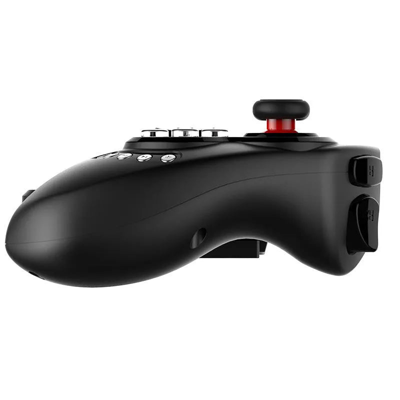 PG-9023 wireless telescopic game controller extended to hold a mobile phone