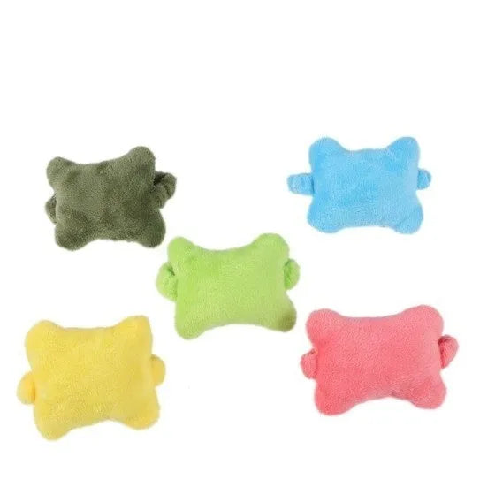 Plush wrist protector mouse pad mini pillow in blue, green, or pink colour options