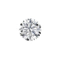 Round brilliant cut moissanite stone with eight hearts and eight arrows faceting pattern