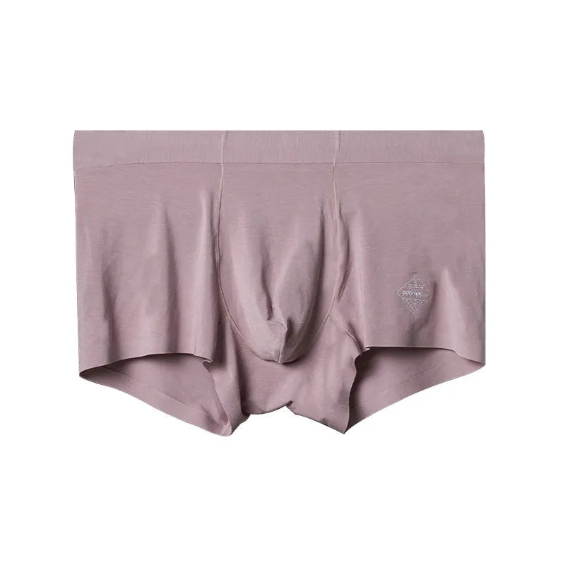 Men's seamless modal underwear in green, pink or white with mid waist design