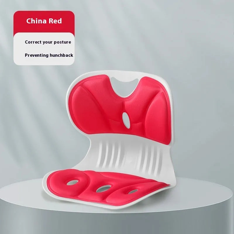 Minimalist memory foam chair backrest cushion in a solid colour for lumbar support.