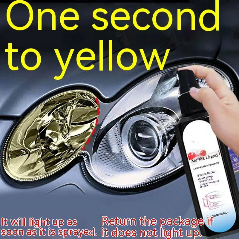 100ml car headlight restoration liquid in transparent plastic bottle for DIY lens repair