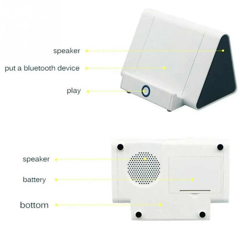 Wireless mini Bluetooth speaker in black or white for mobile phones and computers