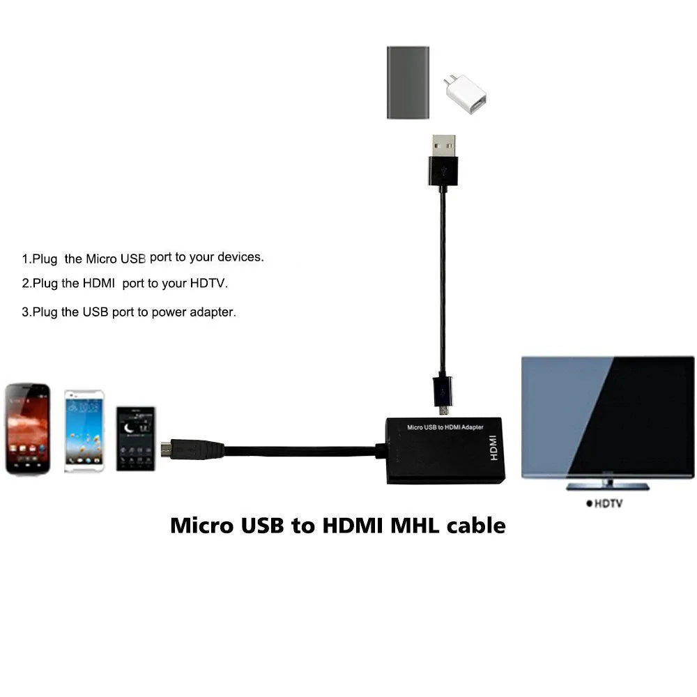 Black HD to HDMI converter adapter cable with gold-plated contacts for multimedia signal conversion