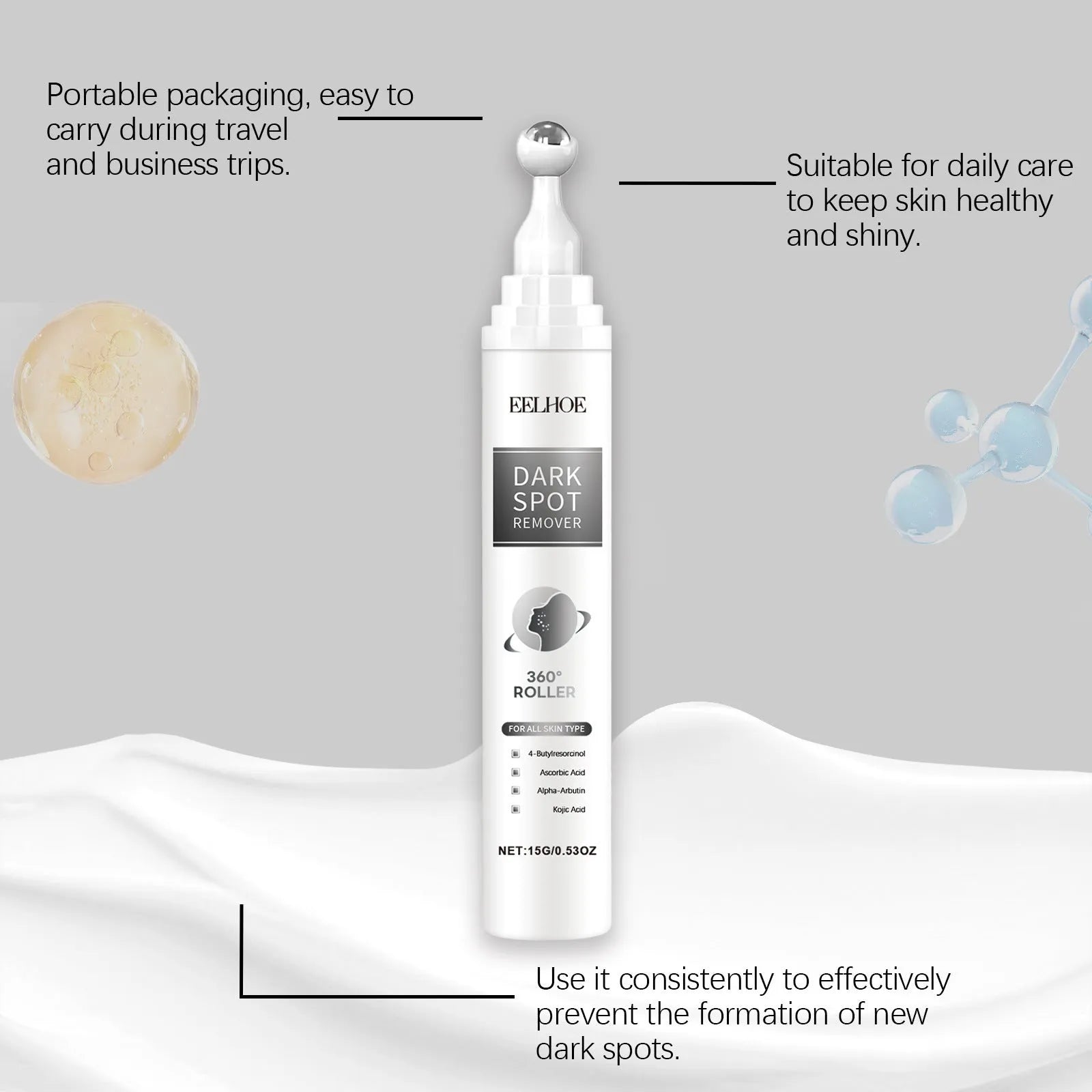15g facial essence cream with jojoba oil and brightening ingredients