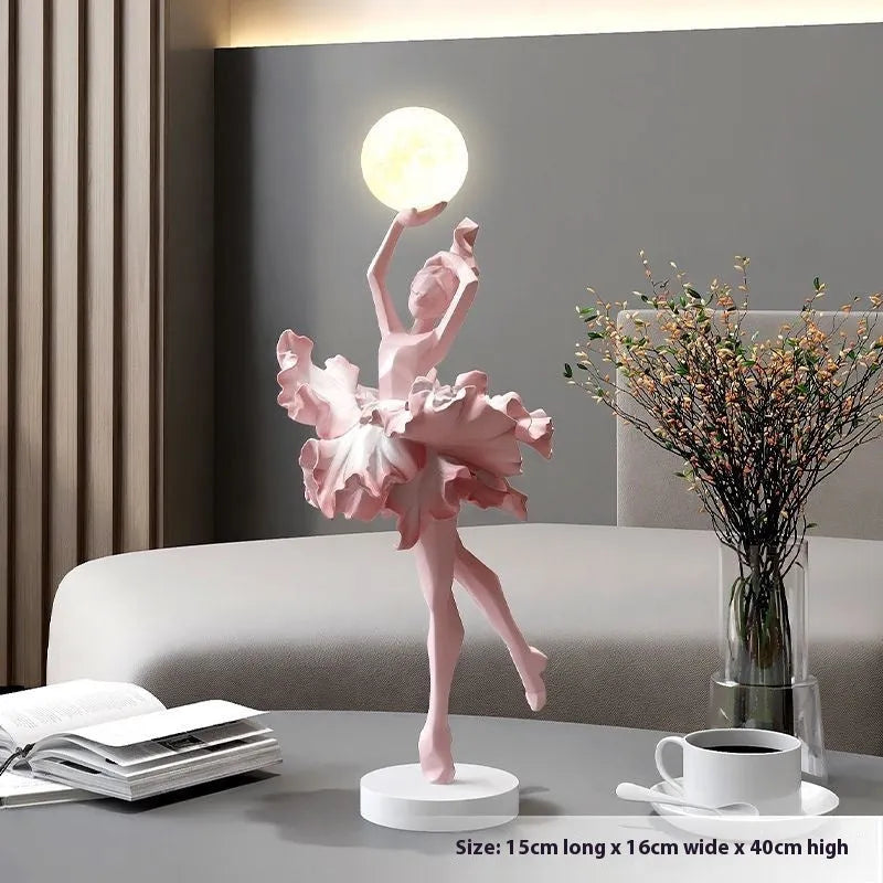 Art girl atmosphere small night lamp ornament in simple modern style with USB charging
